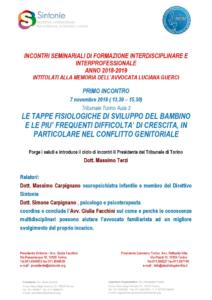 Sede di Torino- Le tappe fisiologiche di sviluppo del bambino e le più frequenti difficoltà di crescita, in particolare nel conflitto genitoriale pt. 2